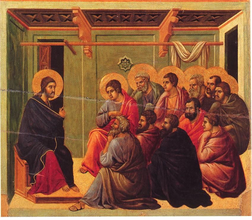 the Last Supper, from the Maesta by Duccio, 1308-1311