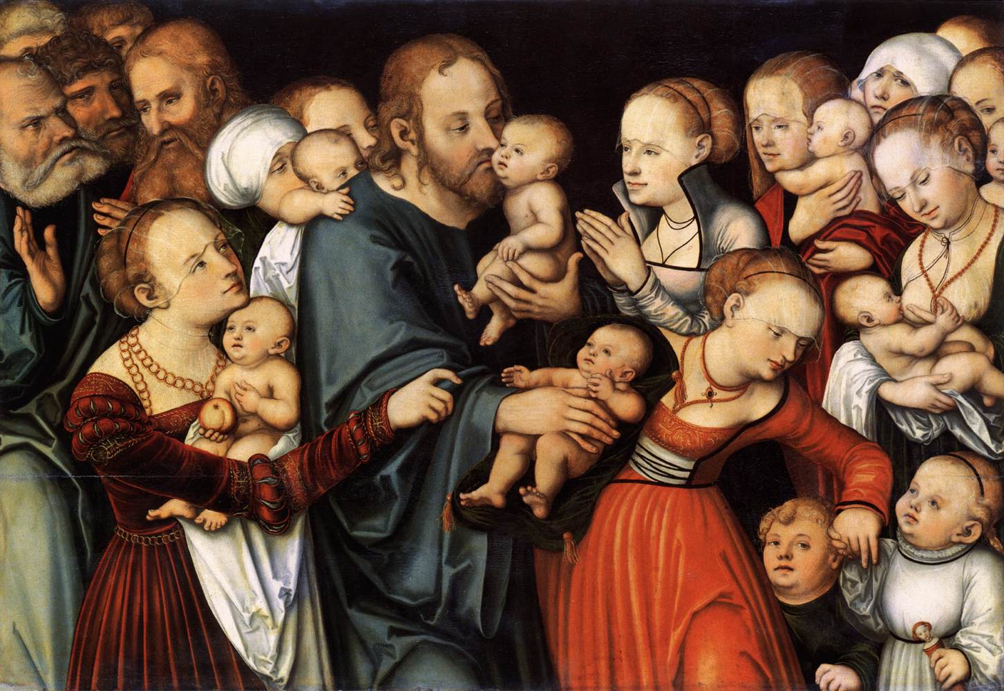 Suffer the Little Children to Come Unto Me by Lucas Cranach the Elder from Hamburger Kunsthalle