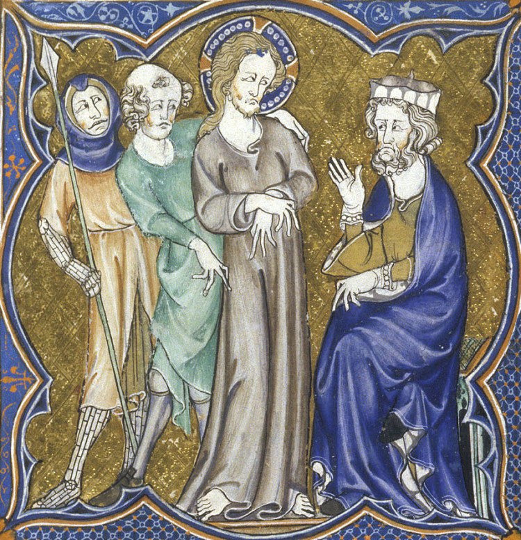 Arundel, Christ before Pilate and Herod, c. 1310