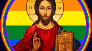 Jesus rainbow icon